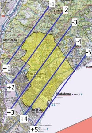 Figura 2. Pla de vol sobre Badalona. Data de vol 15/12/2017.
