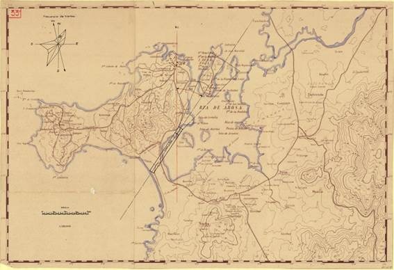 Figura 6. Proyecto de aeródromo en la isla de  La Toja. ARG. A. Francisco Iglesias Brage. Sig. 48544/3