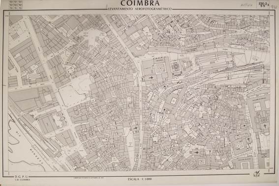 Figura 8. Folha 230-3/5-5/3 da Planta Topográfica de Coimbra de 1978. Fonte: Imagem dos autores. Figura 8. Folha 230-3/5-5/3 da Planta Topográfica de Coimbra de 1978. Fonte: Imagem dos autores.