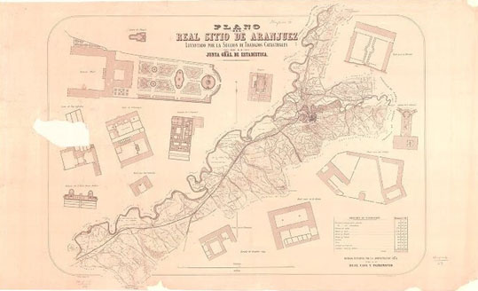Plànol catastral d'Aranjuez de 1868