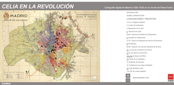 Figuras 4. Celia en la revolución. Recorrido interactivo. Fuentes: El Portal del Lector. BDM.