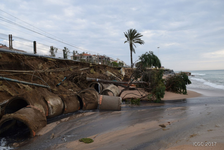 Temporal de pluja, vent i onatge al gener del 2017 (Maresme)