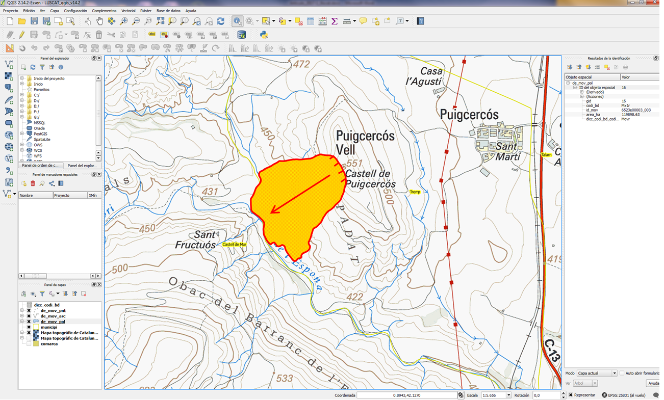 Figura 7. Aplicació d’escriptori de la part cartogràfica.