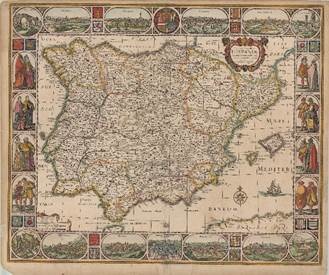 Figura 6. Nova et accurata Tabula Hispaniae. Johannis Visscher, 1623. Fuente: Fondos cartográficos del IGN, 13-E-9.