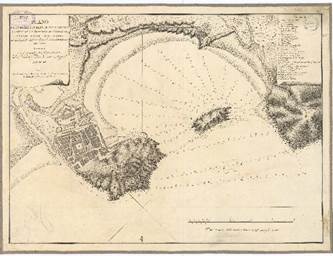 Figura 7. Plano de la Plaza y Puerto de San Sebastián, en Atlas Marítimo de España. Vicente Tofiño, 1788. Fuente: Fondos cartográficos del IGN, 44-I-33.